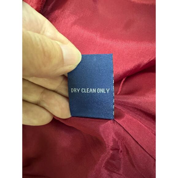 Fundamental Things Red Velvet Embroidered Blazer Size 10 - Picture 8 of 9